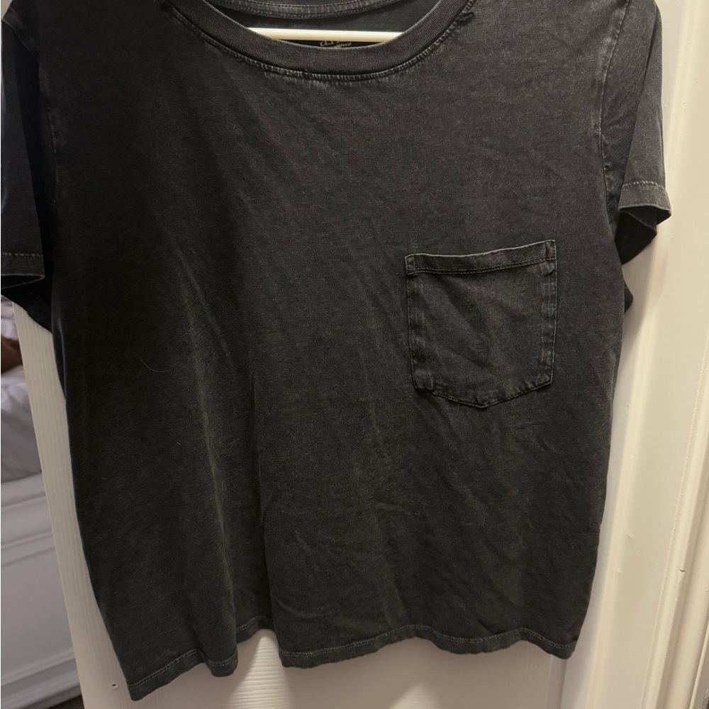 a.n.a Black Short Sleeve Tee Casual Top